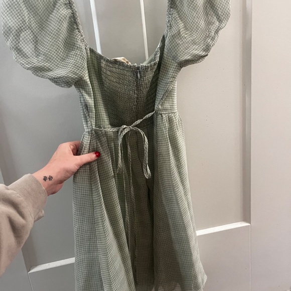 Green Gingham Dress - Picture 3 of 3